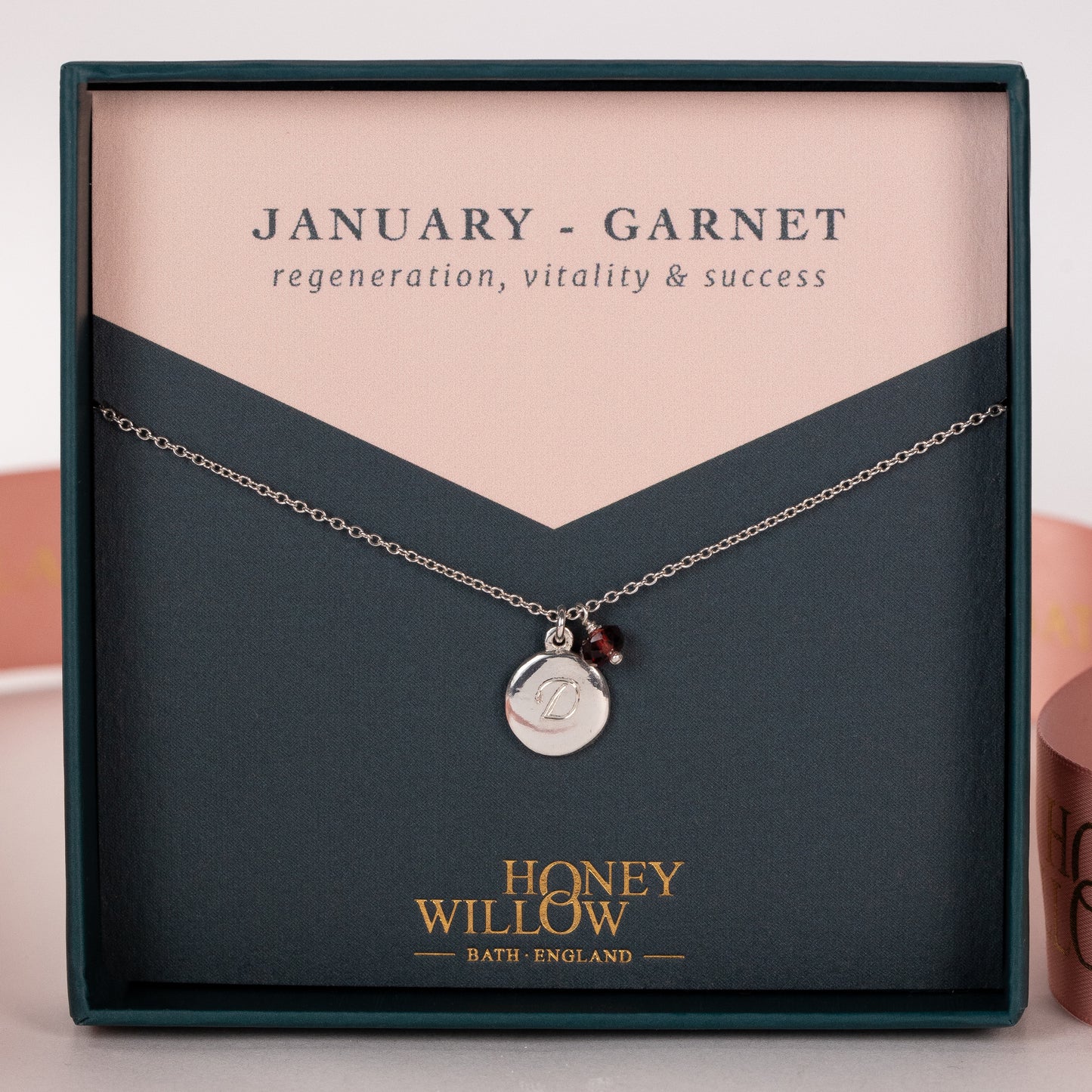 January birthstone necklace