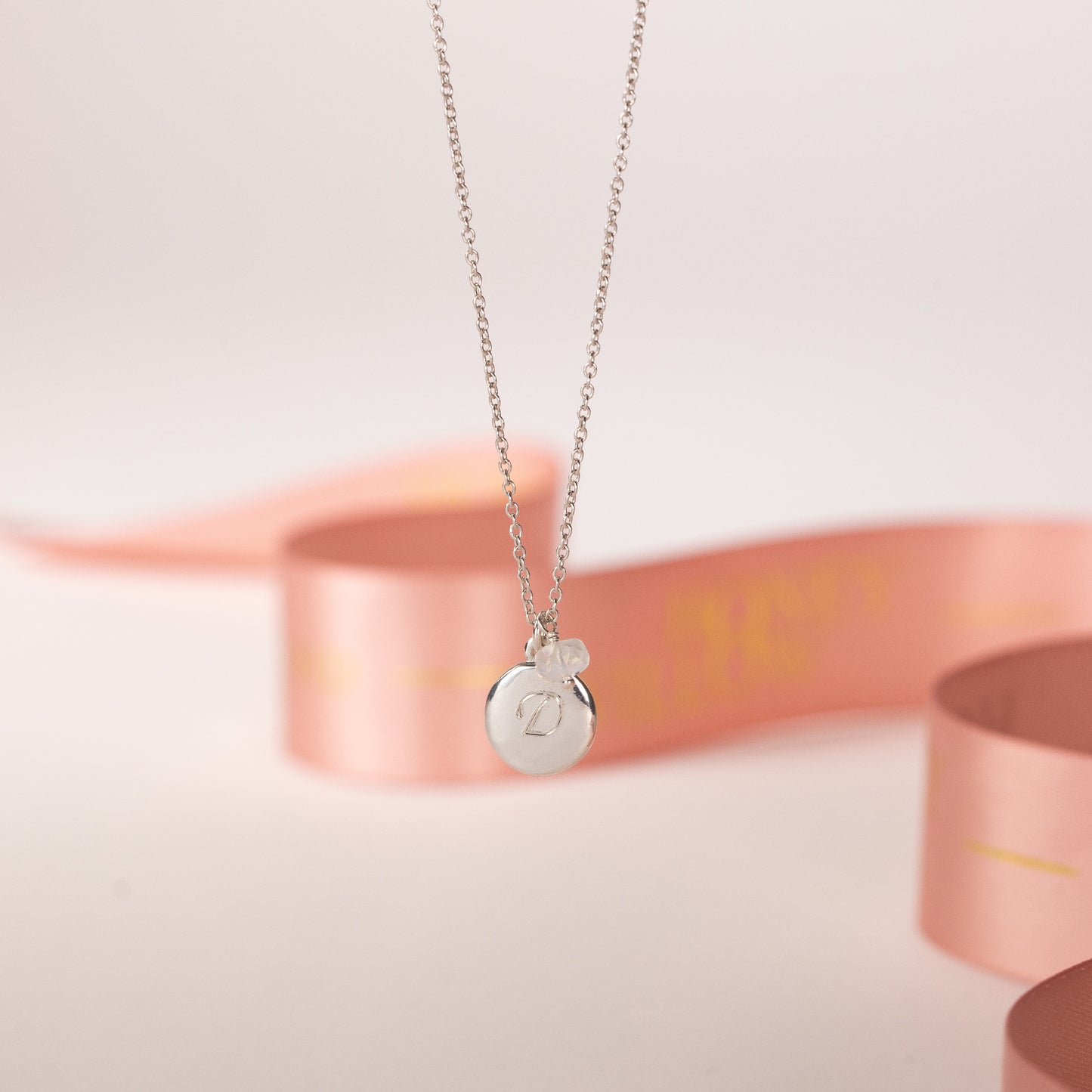 initial birthstone necklace