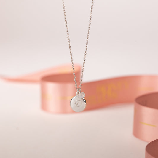 initial birthstone necklace