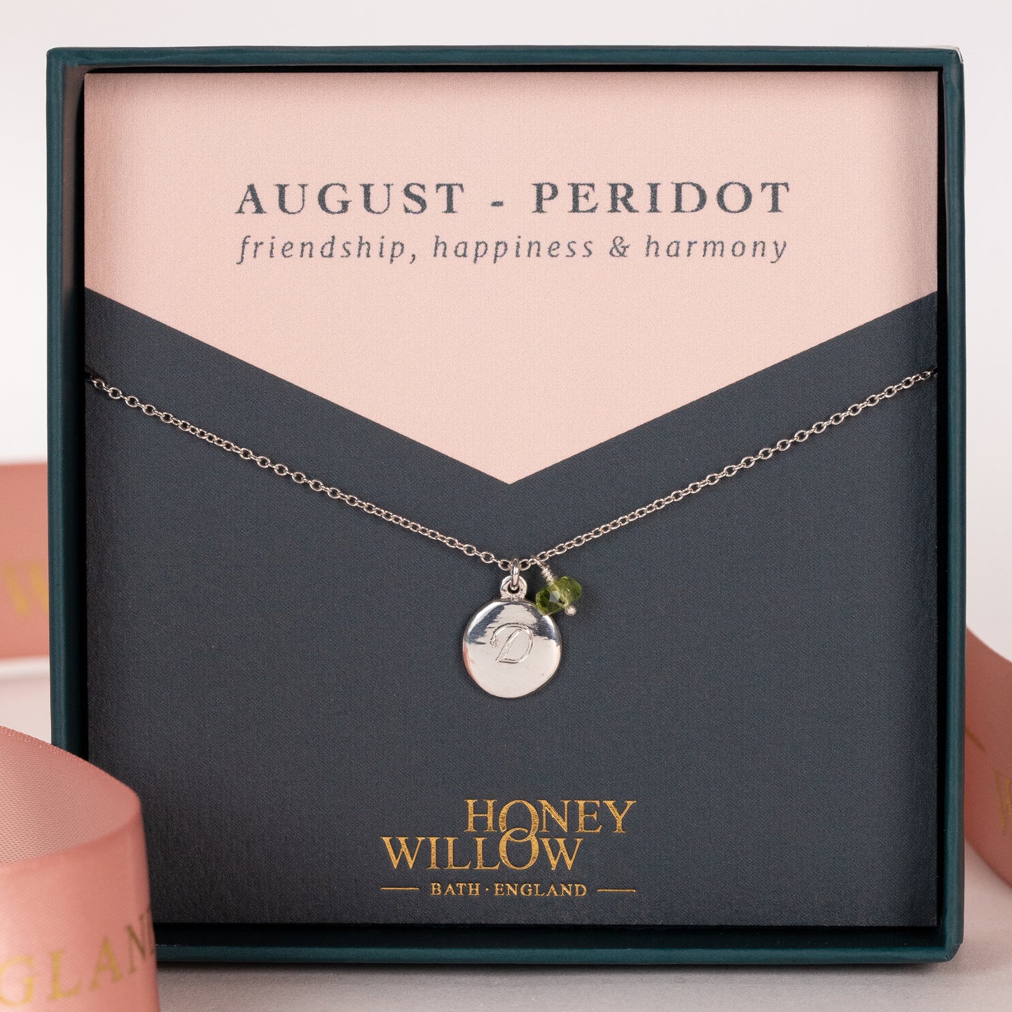 august birthstone necklace