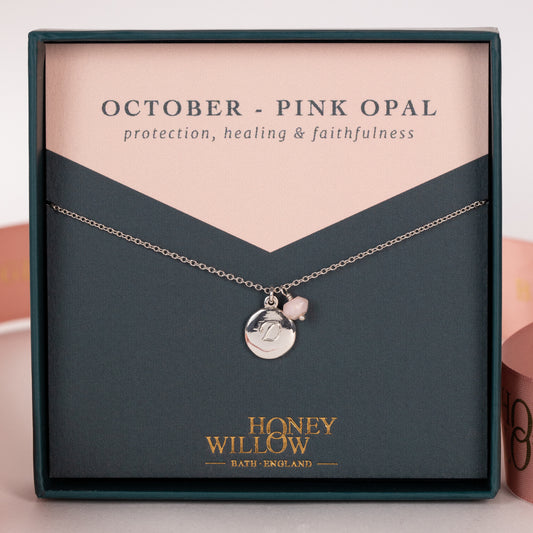 october birthstone necklace