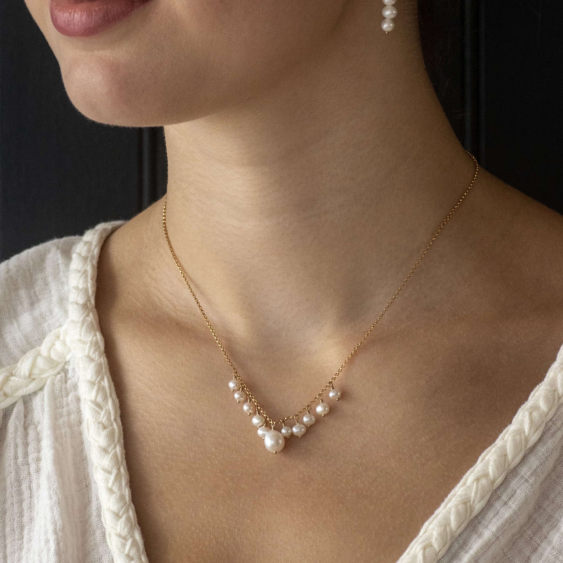 Freshwater Pearl V Necklace