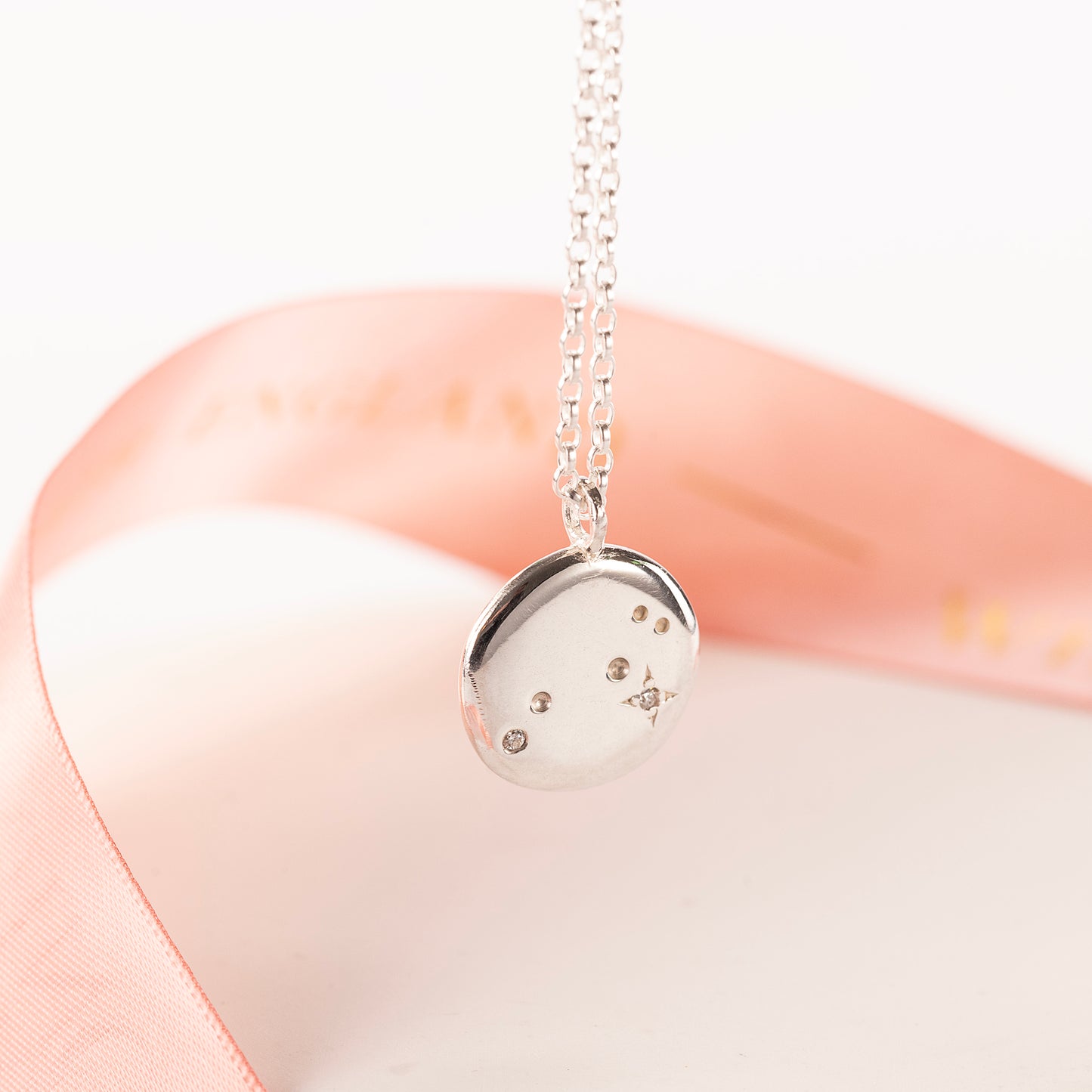 Leo Constellation Necklace - Lab Grown Diamonds & Silver