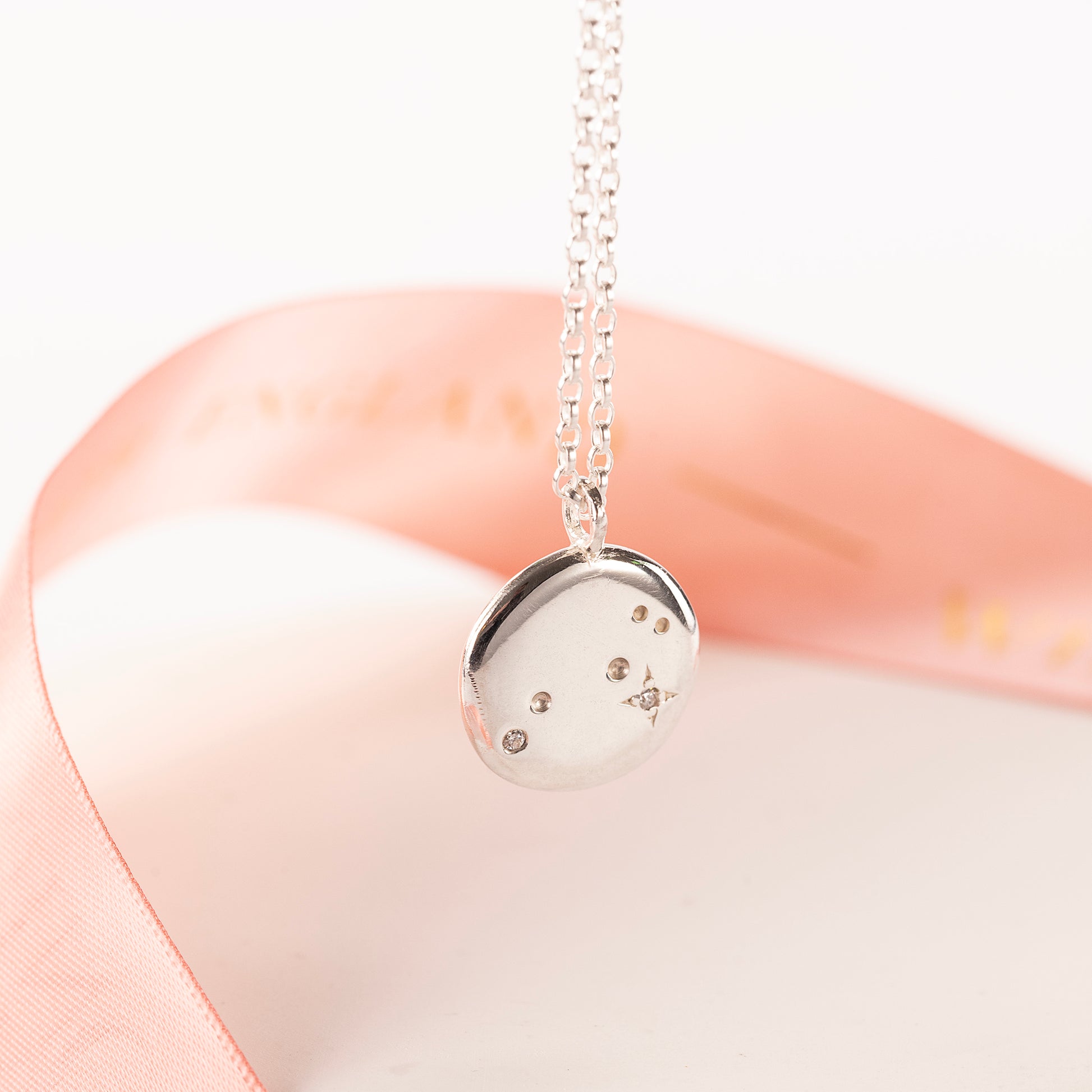 Leo Constellation Necklace - Lab Grown Diamonds & Silver