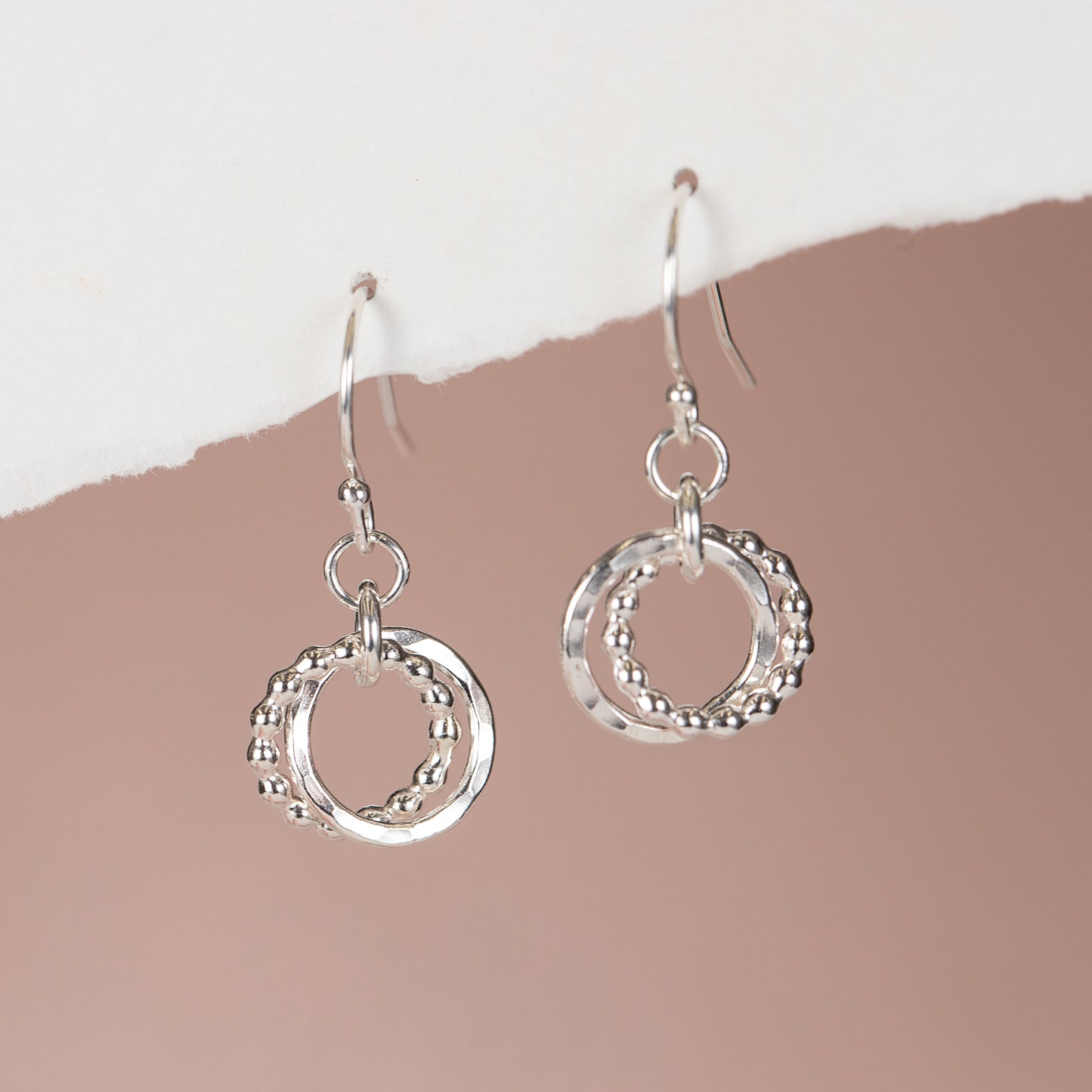 silver love knot earrings