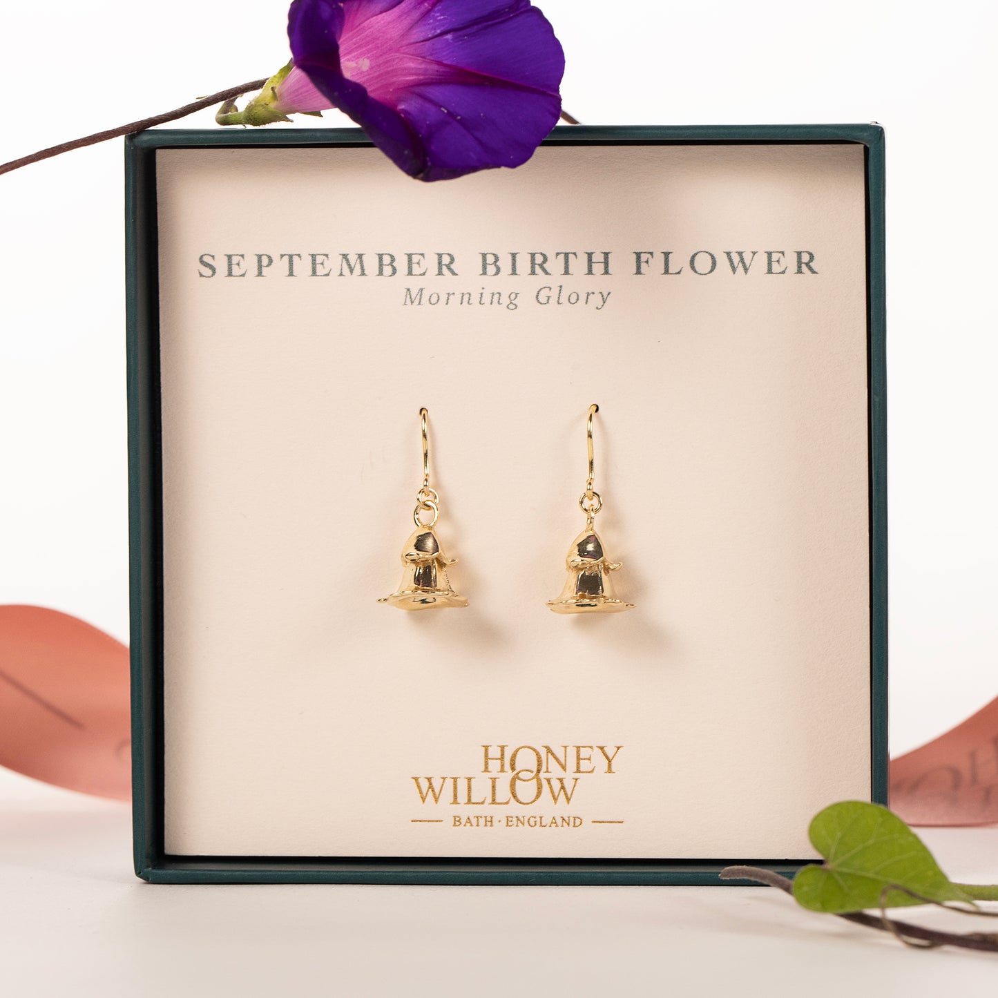 morning glory earrings