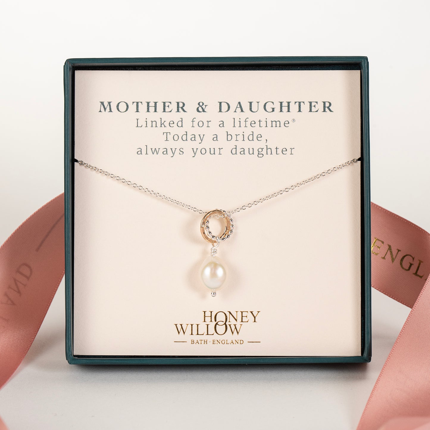 mother daughter love knot necklace