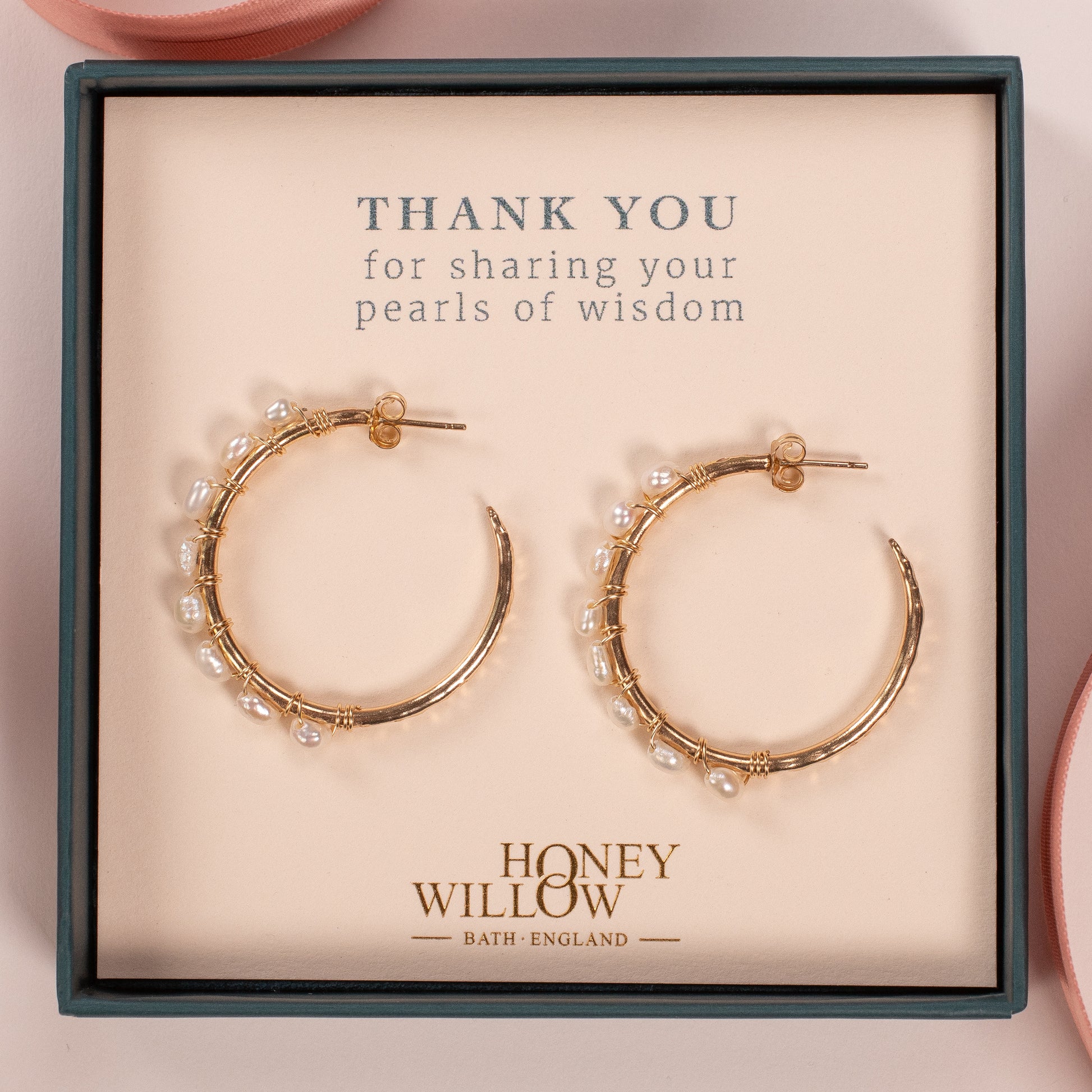 pearl hoops