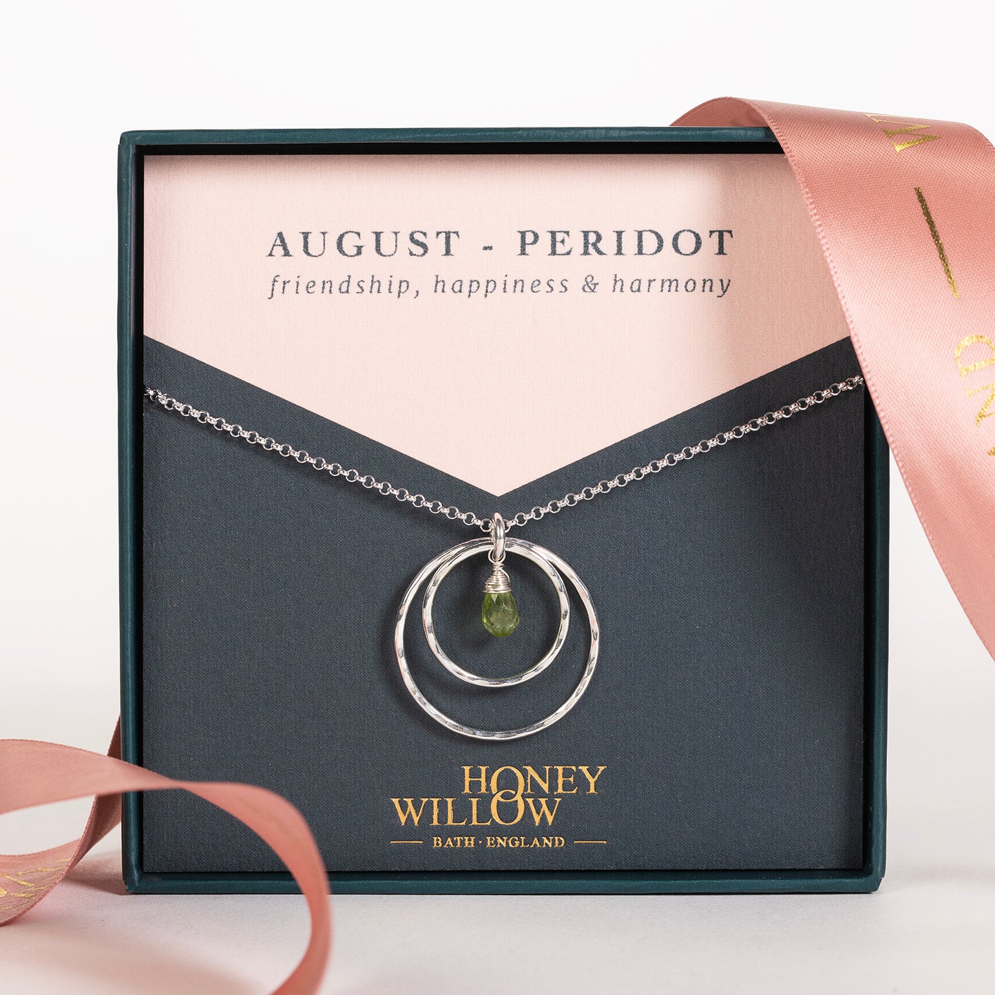 august birthstone necklace