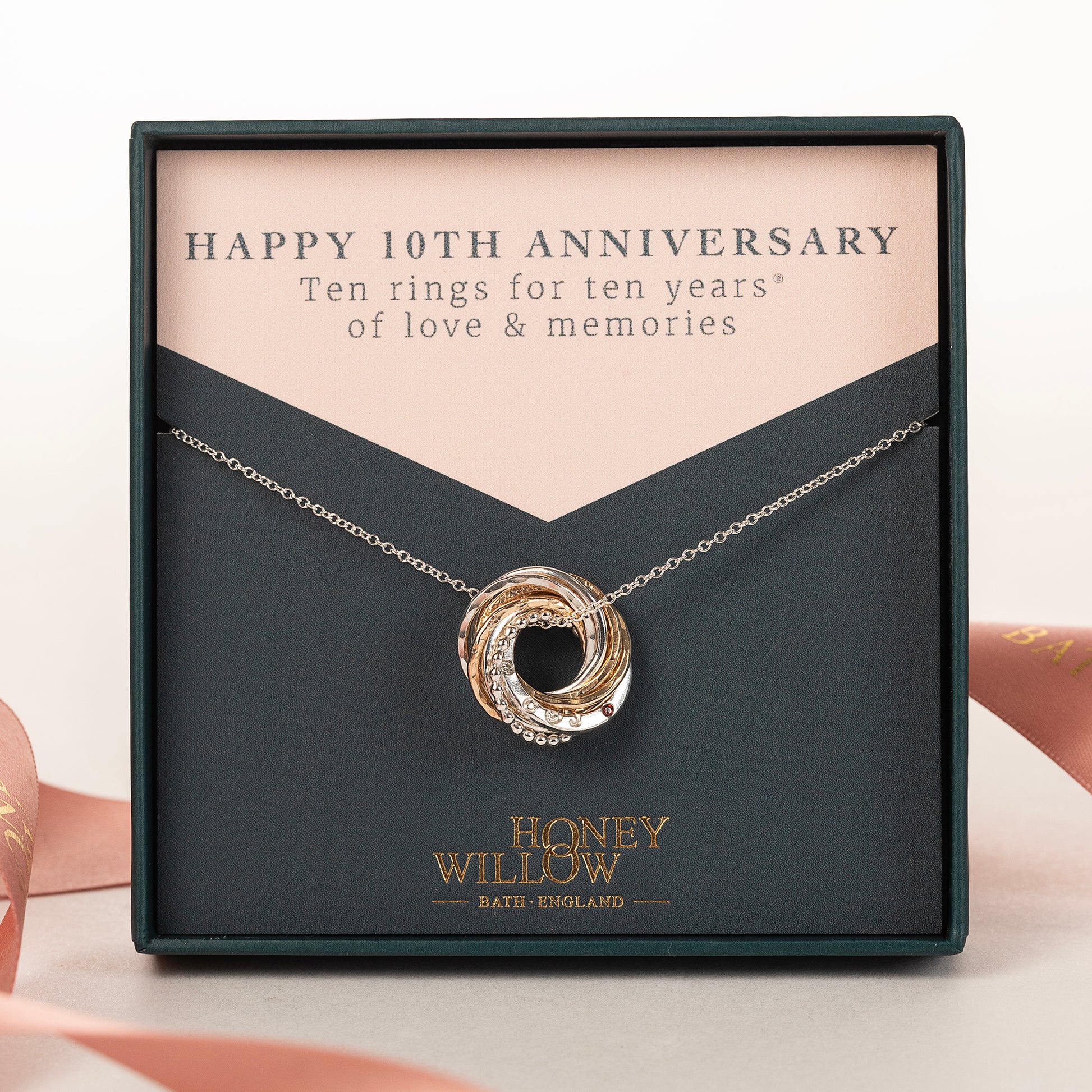 personalised 10th anniversary necklace