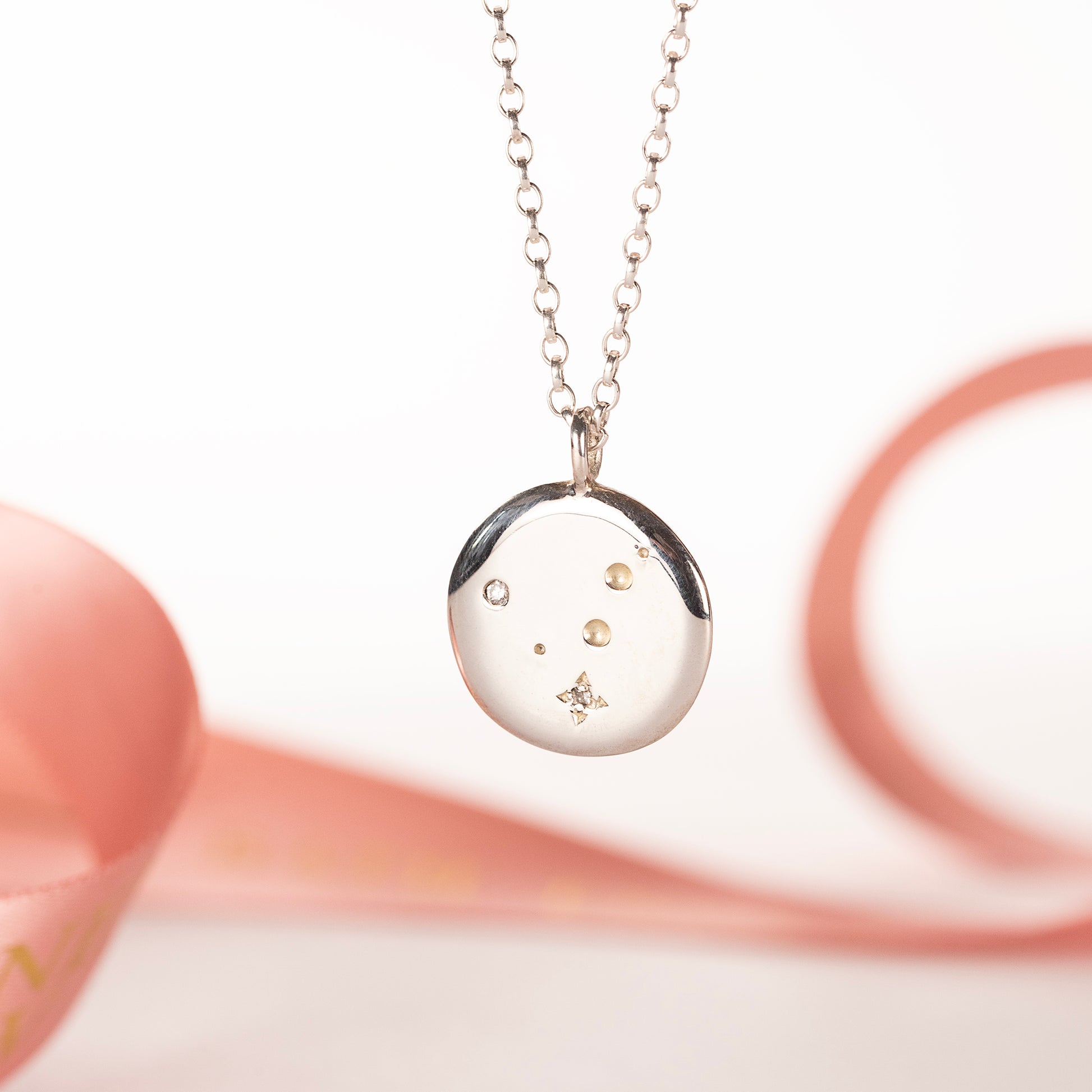 Pisces Constellation Necklace - Lab Grown Diamonds & Silver