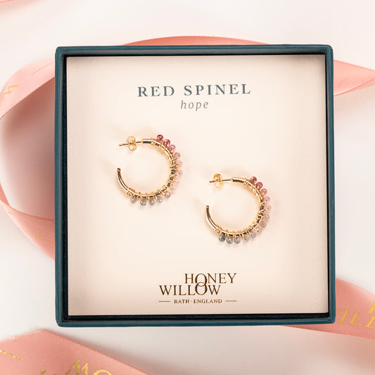 red spinel hoops
