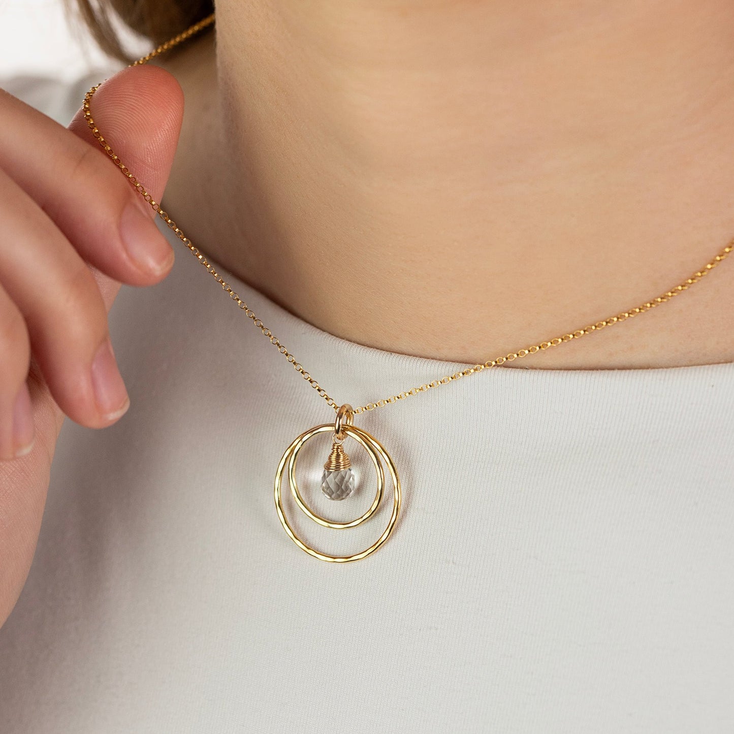 double halo necklace