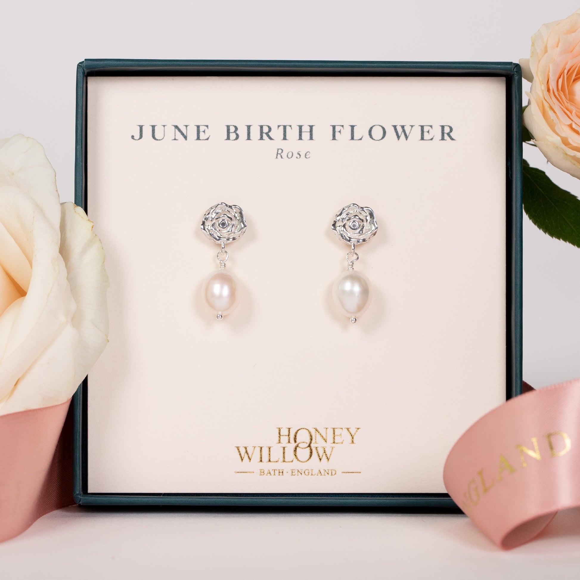 June birth flower earrings