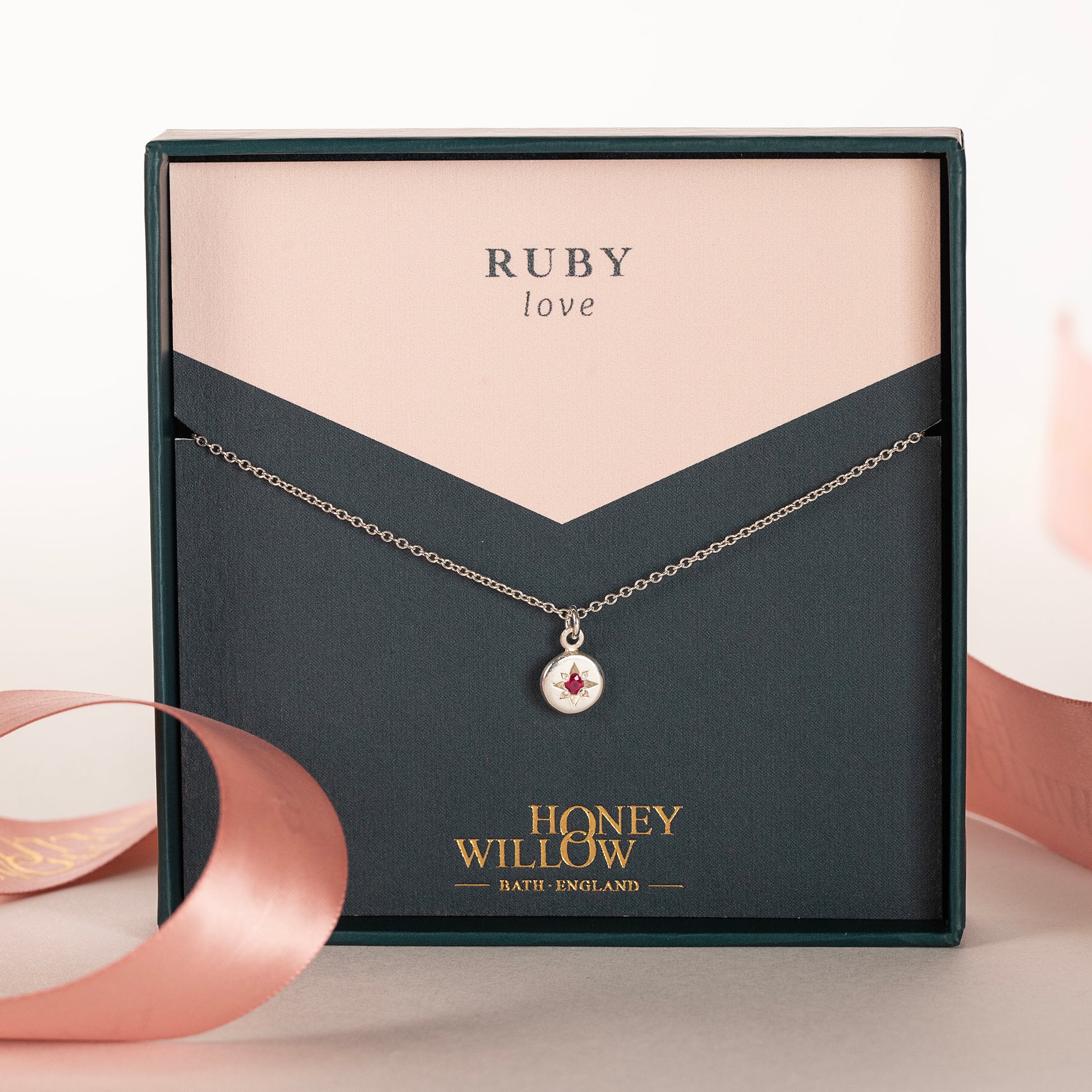 ruby star set pendant