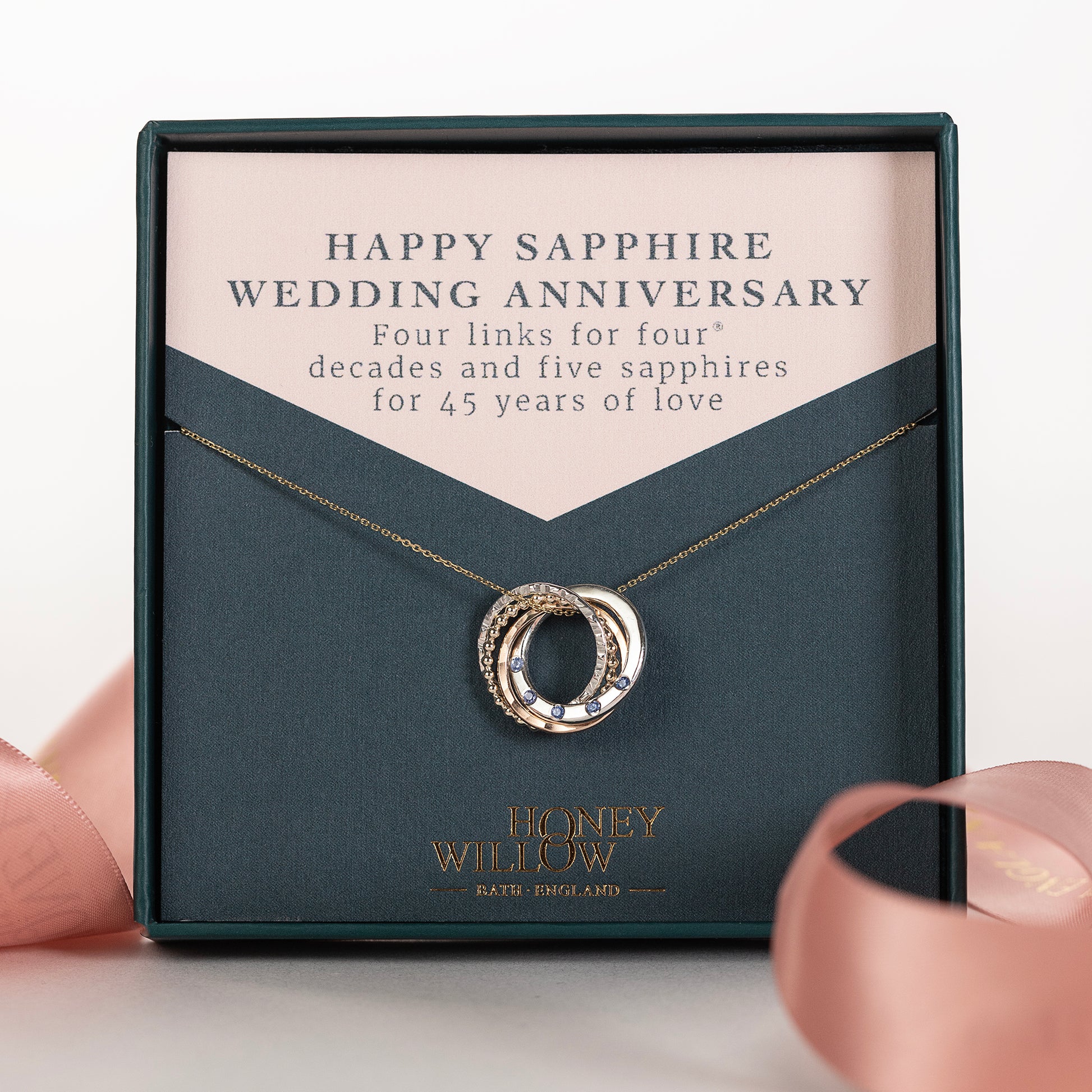 sapphire wedding anniversary necklace