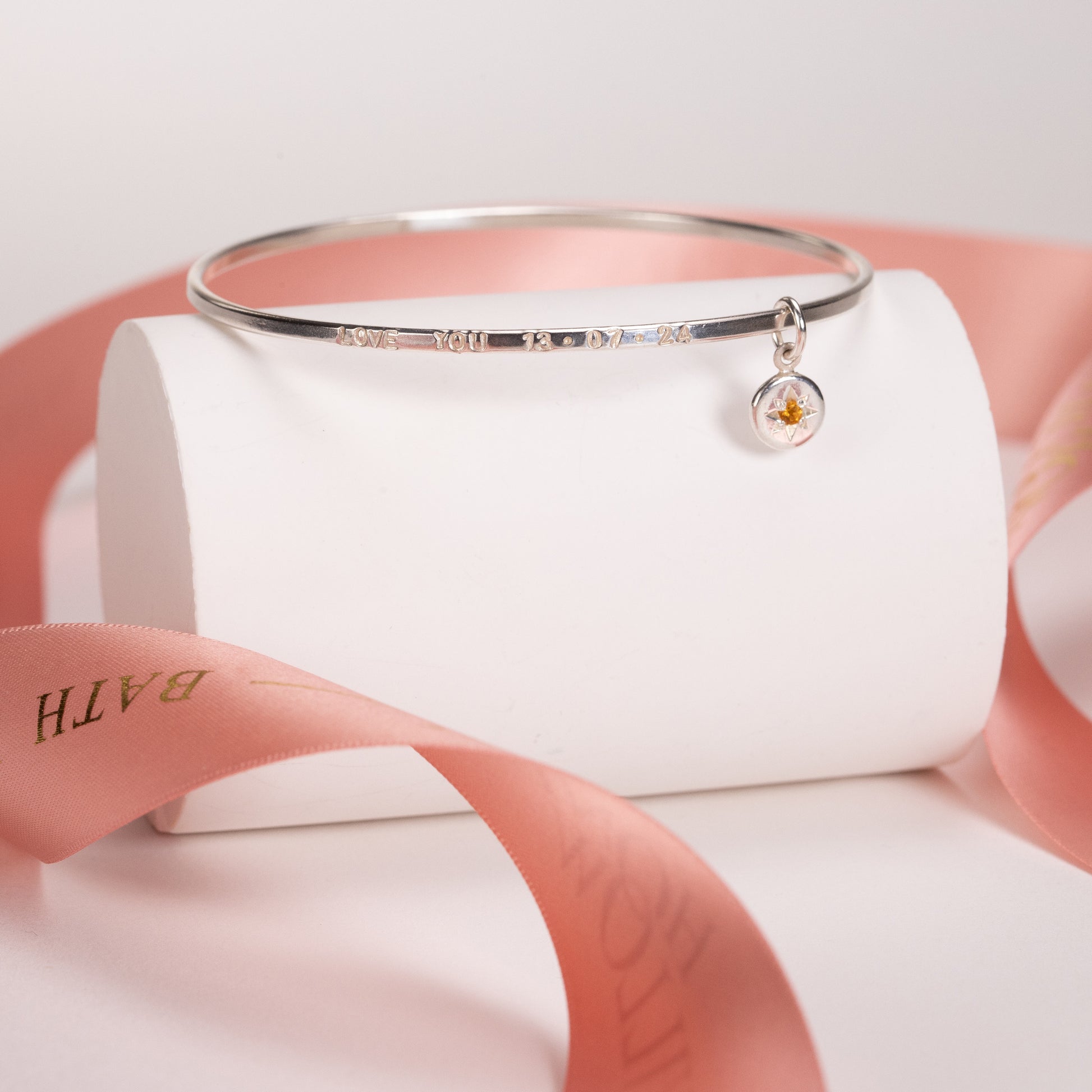 star set birthstone bangle