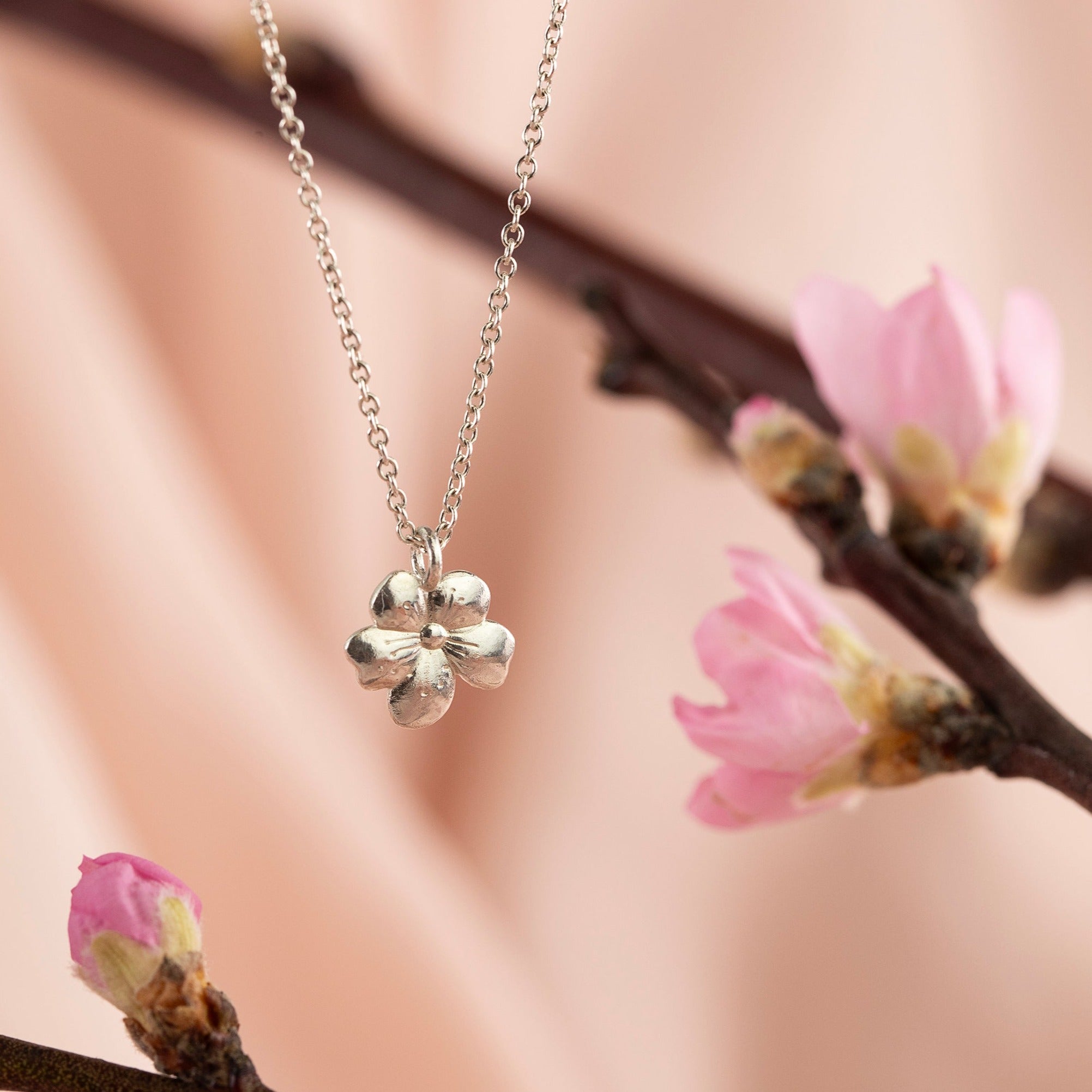 Cherry Blossom Necklace – Creme Cloud