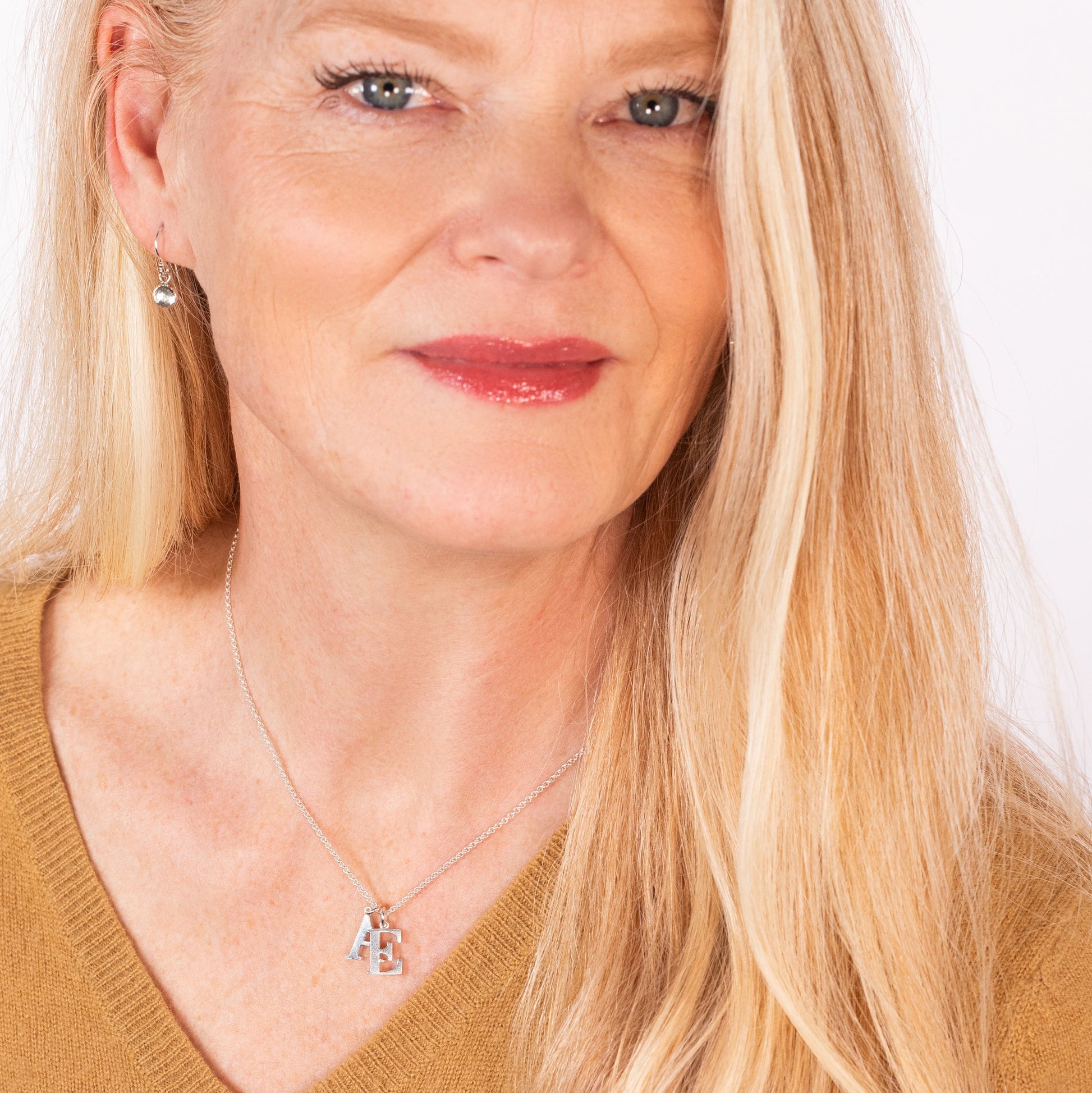 double initial necklace