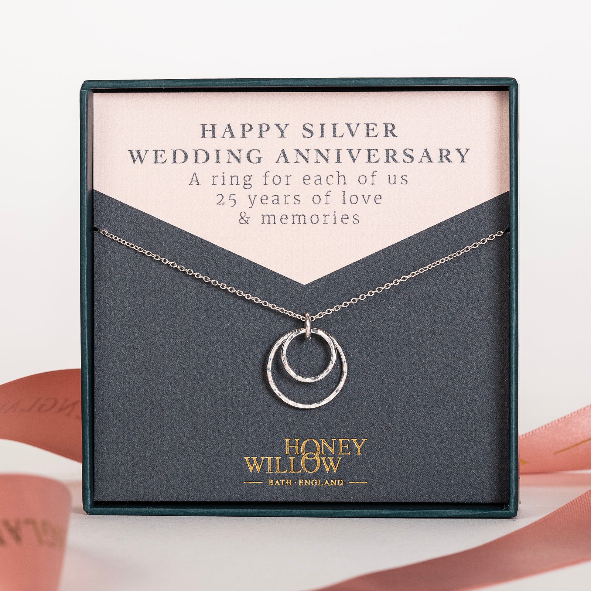 silver wedding anniversary necklace