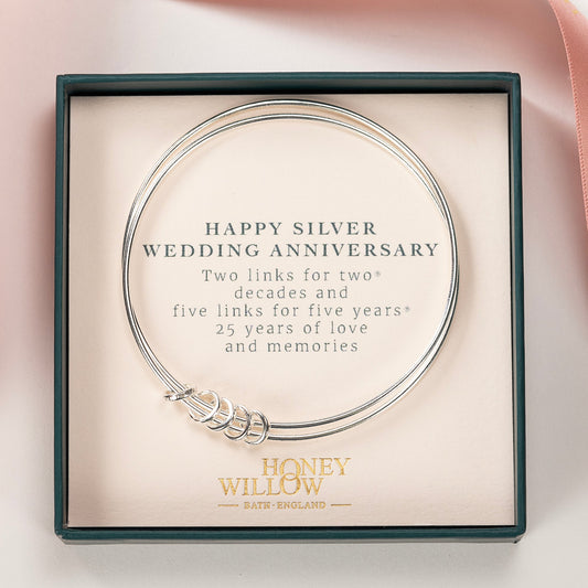 silver wedding anniversary bangle