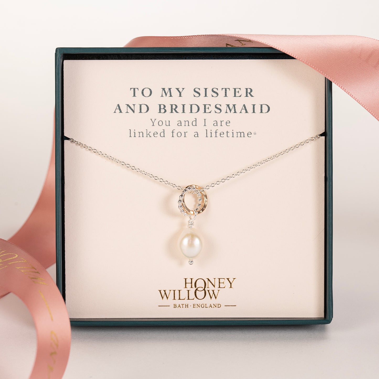 sister bridesmaid necklace