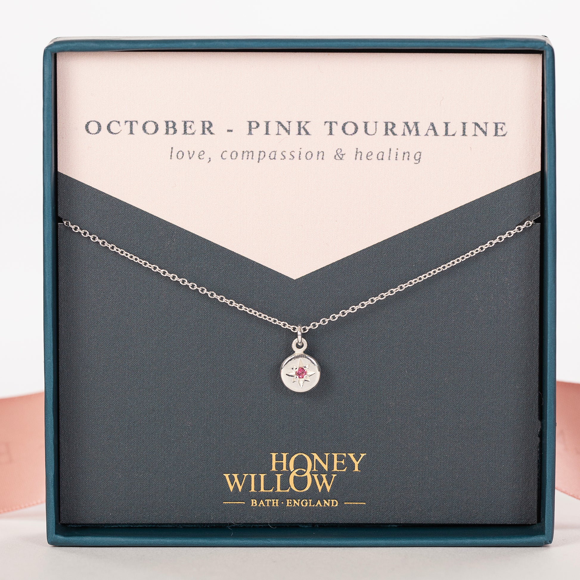 October birthstone necklace