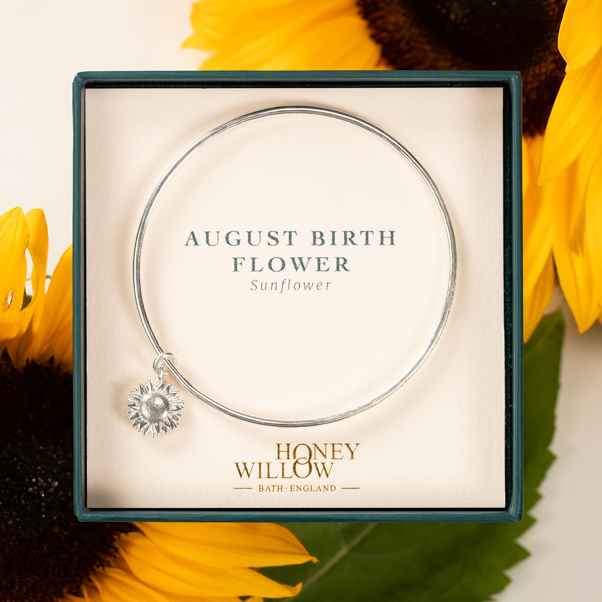 august birth flower bangle