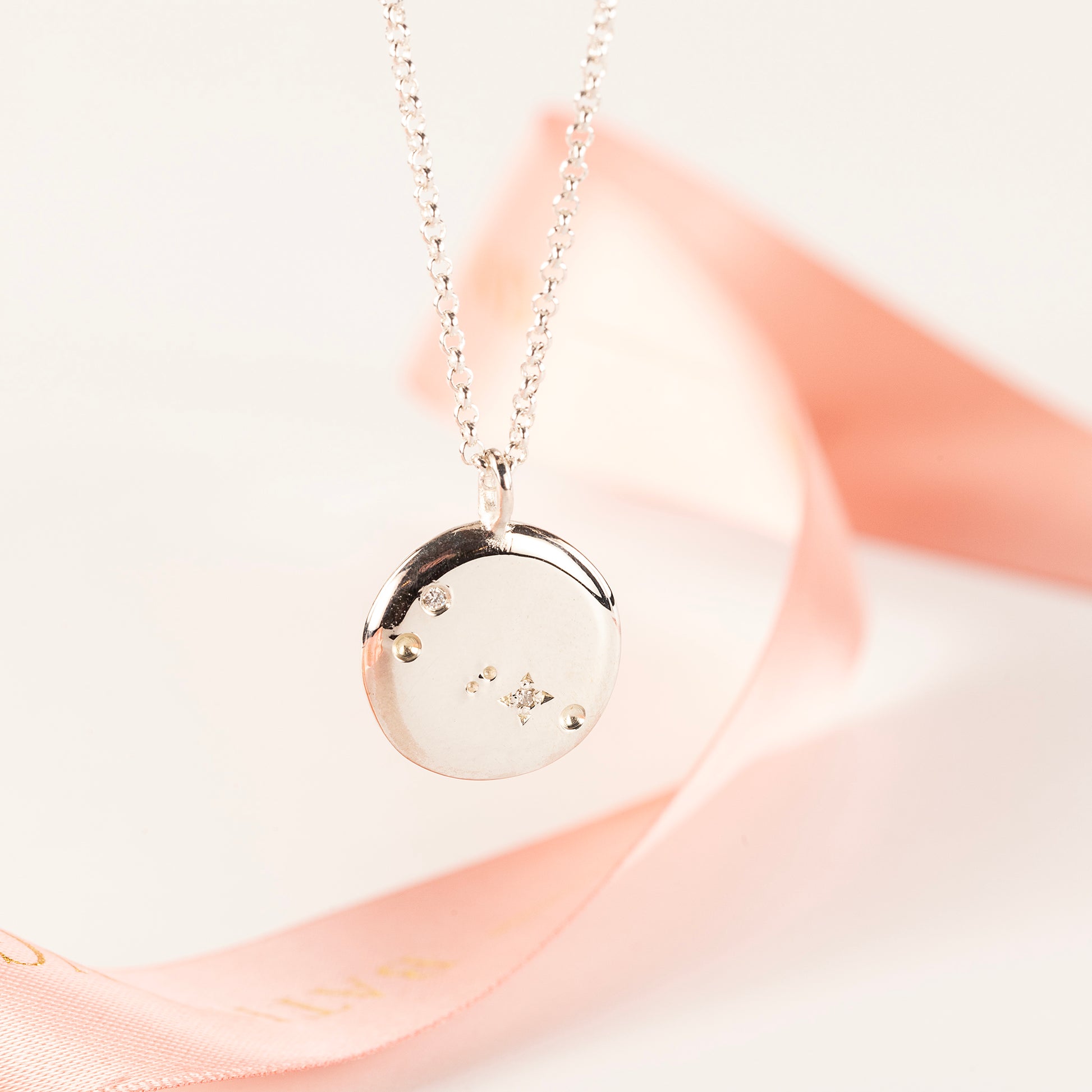 Taurus Constellation Necklace - Lab Grown Diamonds & Silver