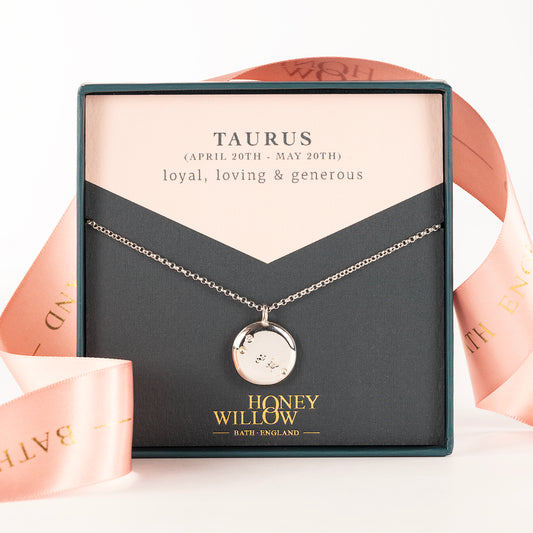 Taurus Constellation Necklace - Lab Grown Diamonds & Silver