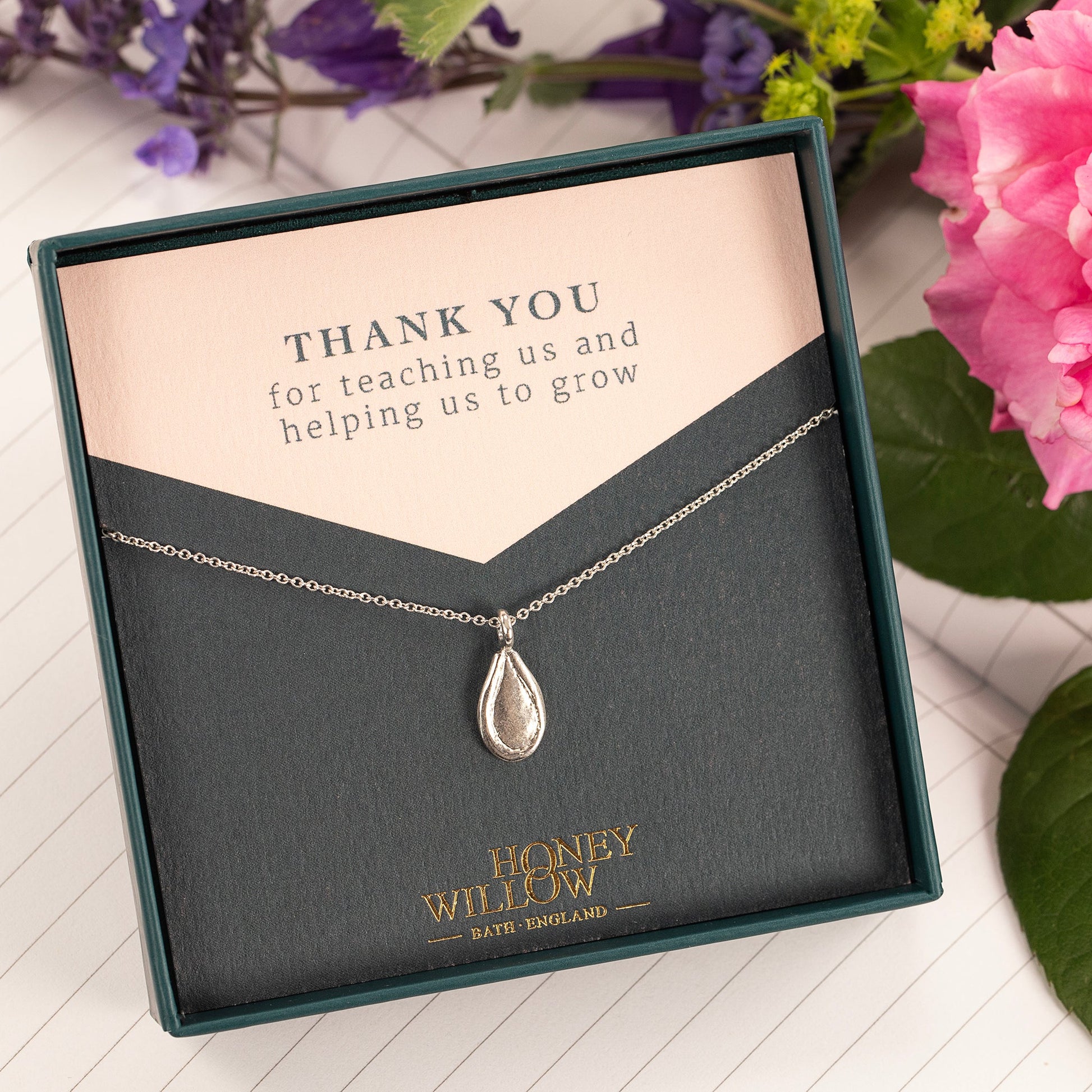 teacher seed necklace