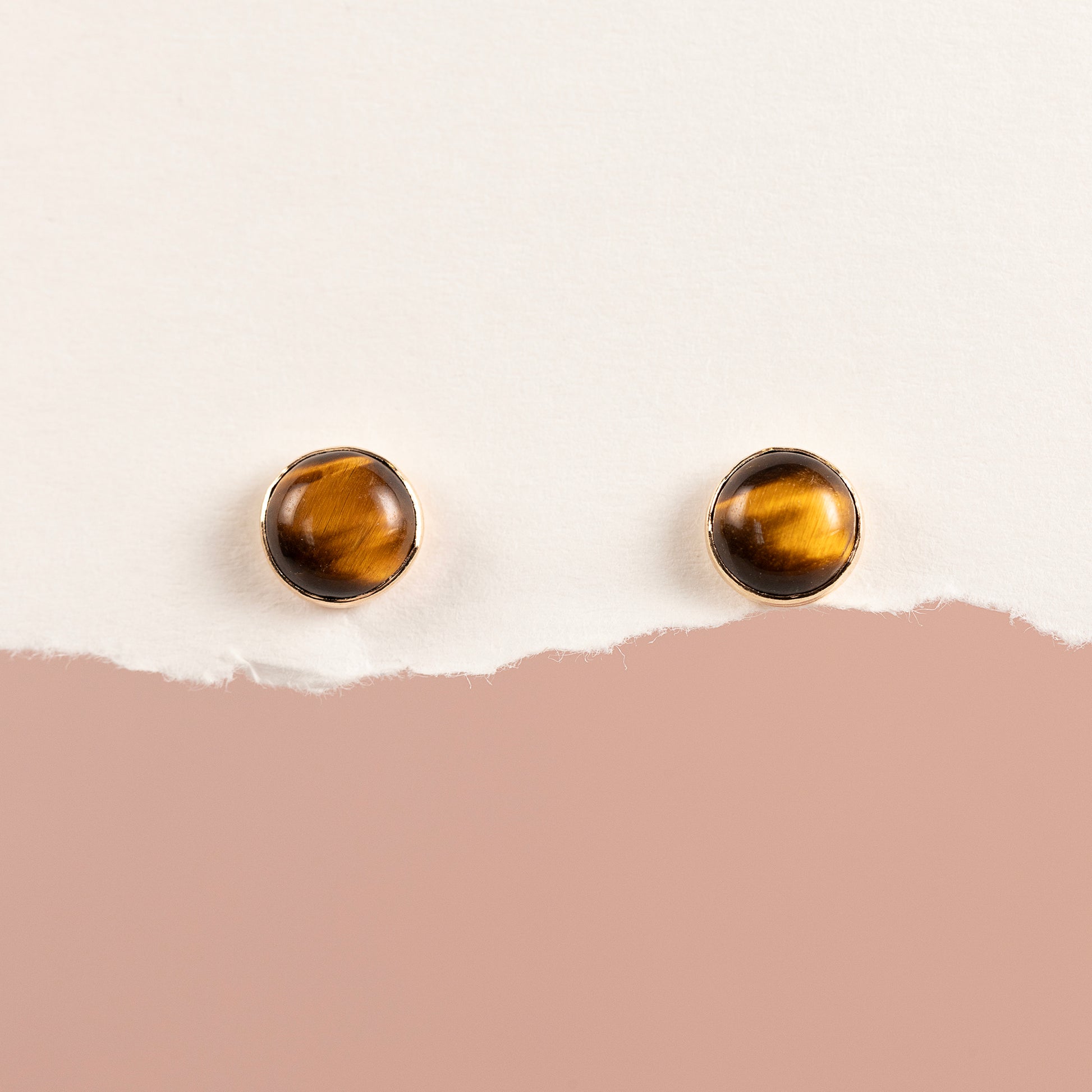 tigers eye studs