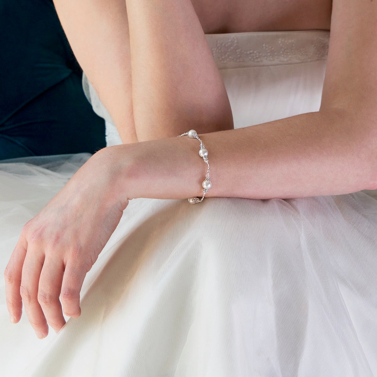 Pearl Wedding Bracelet - Silver & Gold - Vita