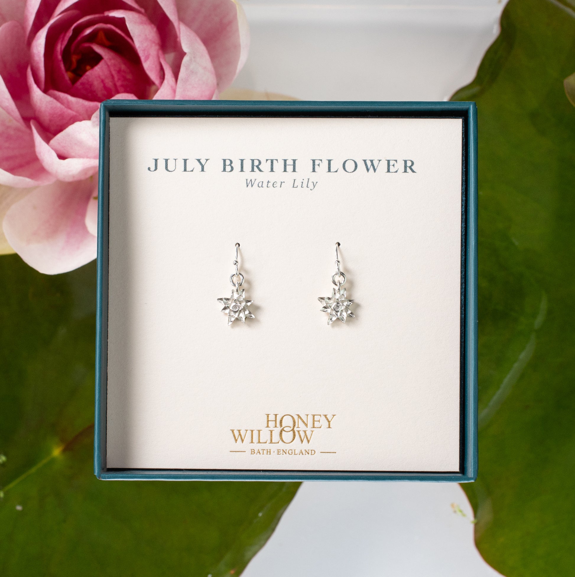 water lily earrings