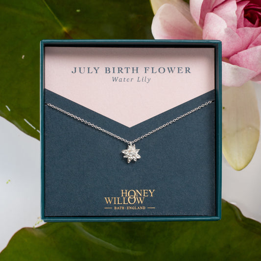 water lily necklace
