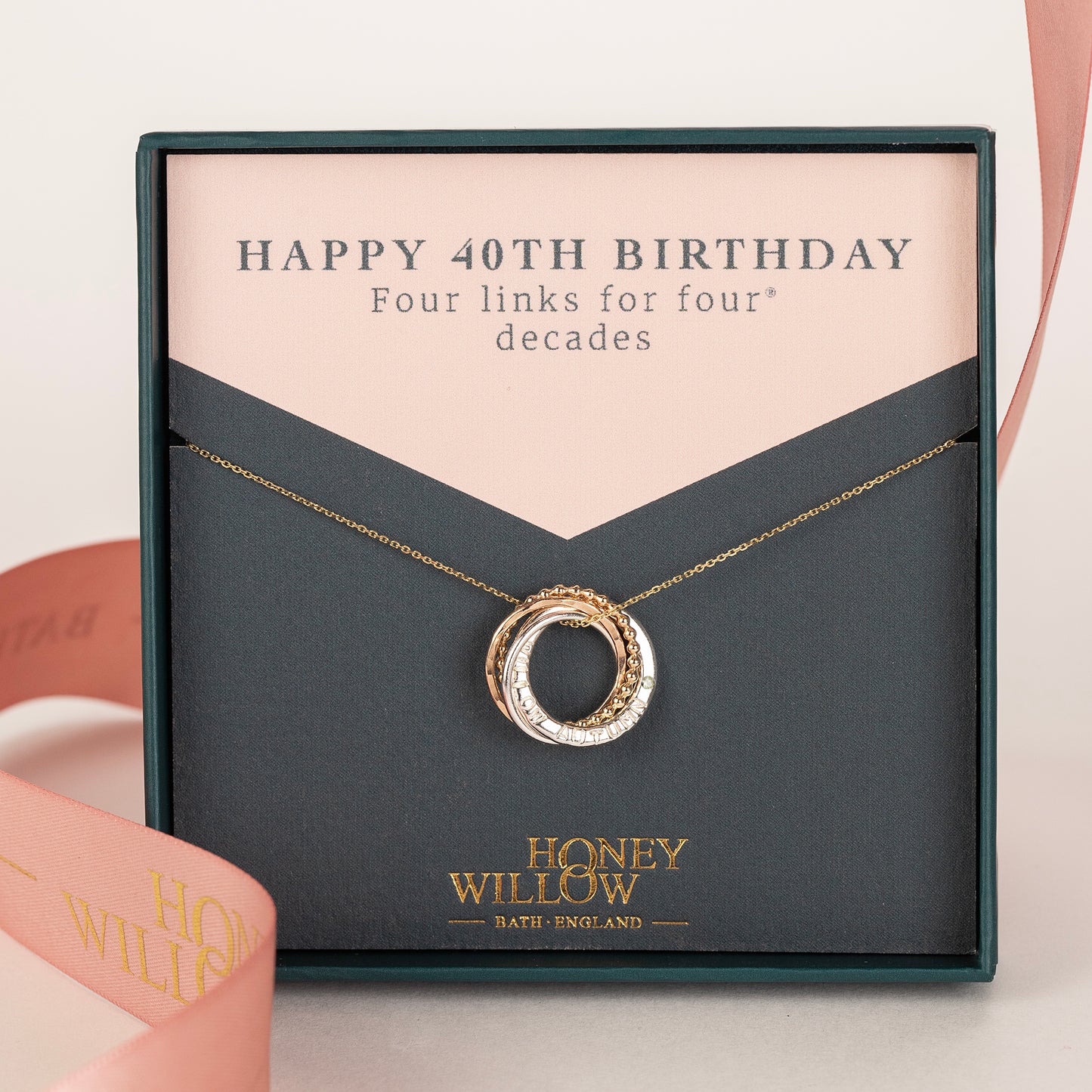 personalised 40th birthday necklace