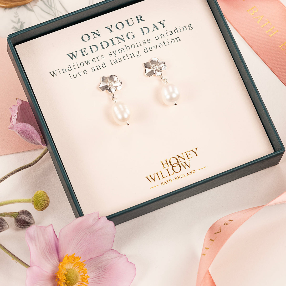 wedding day earrings windflower
