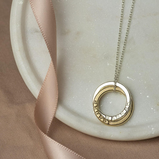 Personalised 9kt Gold Double Name Necklace