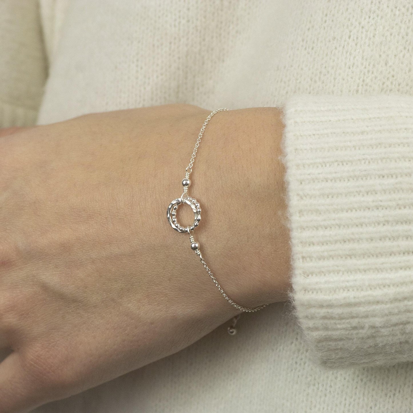 Friendship Gift - Love Knot Bracelet - Linked for a Lifetime - Silver