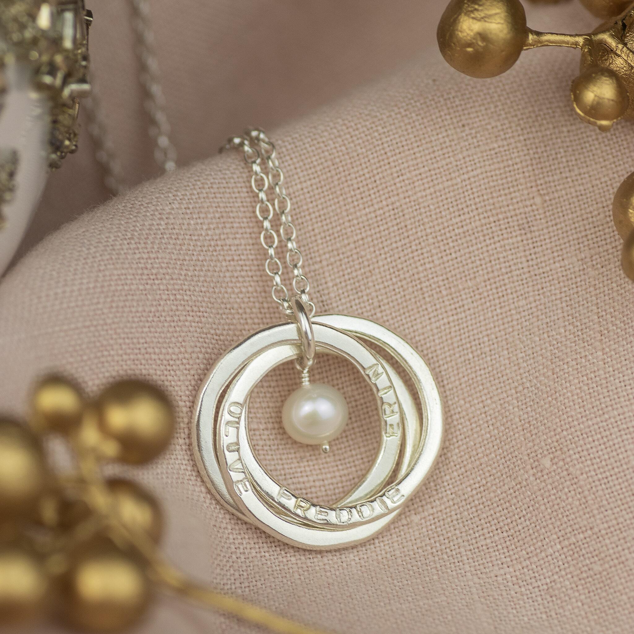 Grandma Necklace with Birthstones - Disc | Centime Gift