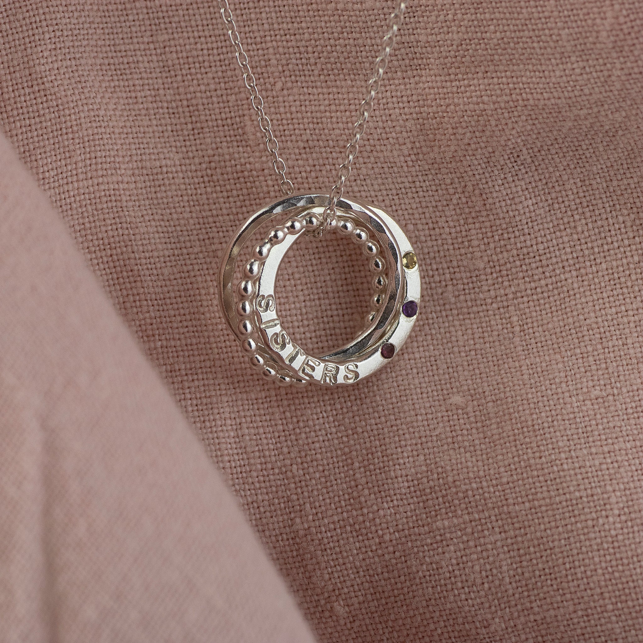 Sisters deals birthstone necklace