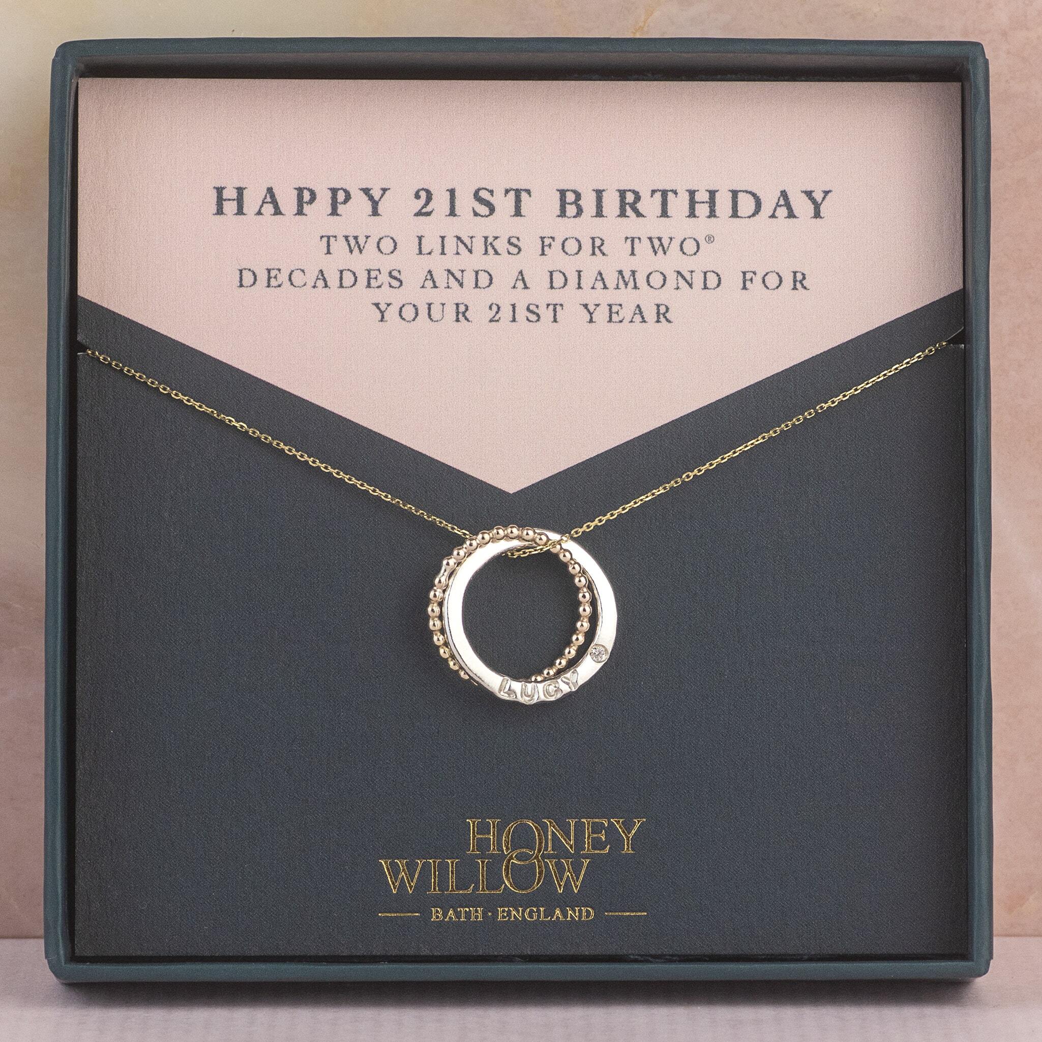 21st shop birthday necklace