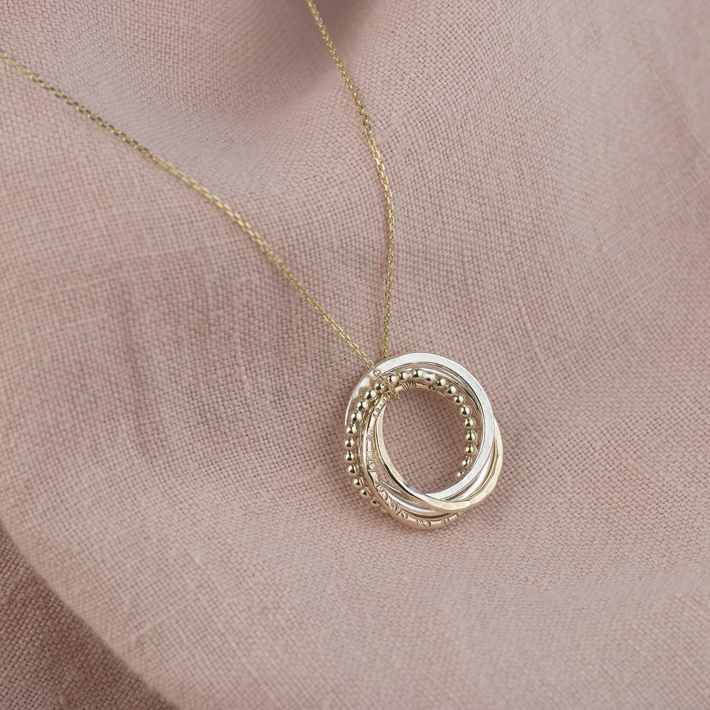 9kt Gold 50th Birthday Necklace - The Original 5 Links for 5 Decades Necklace