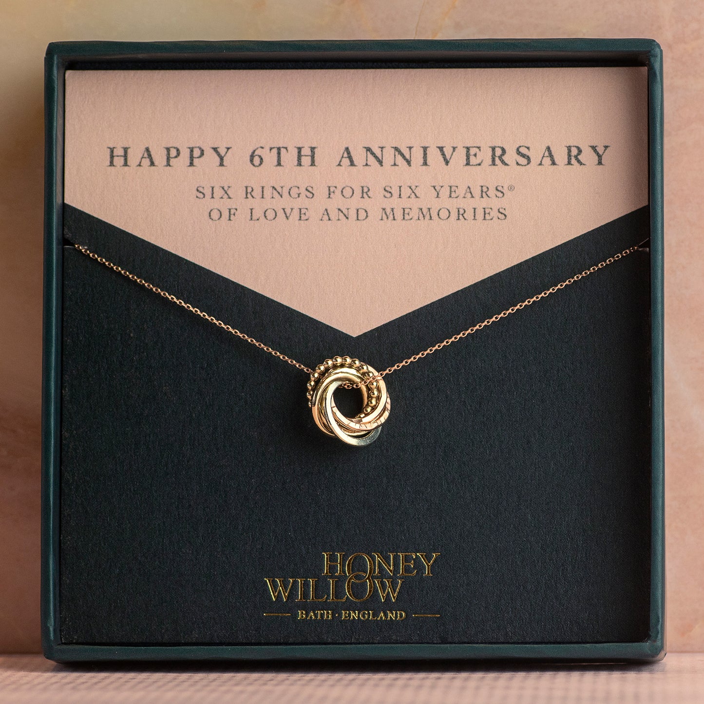 Tiny 9kt Gold Anniversary Love Knot Necklace - White Gold - Rose Gold - Yellow Gold