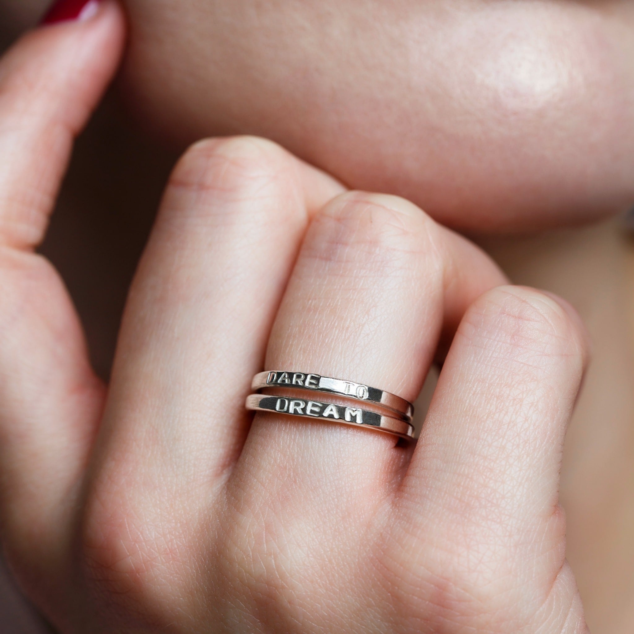 Stackable 2025 personalized rings