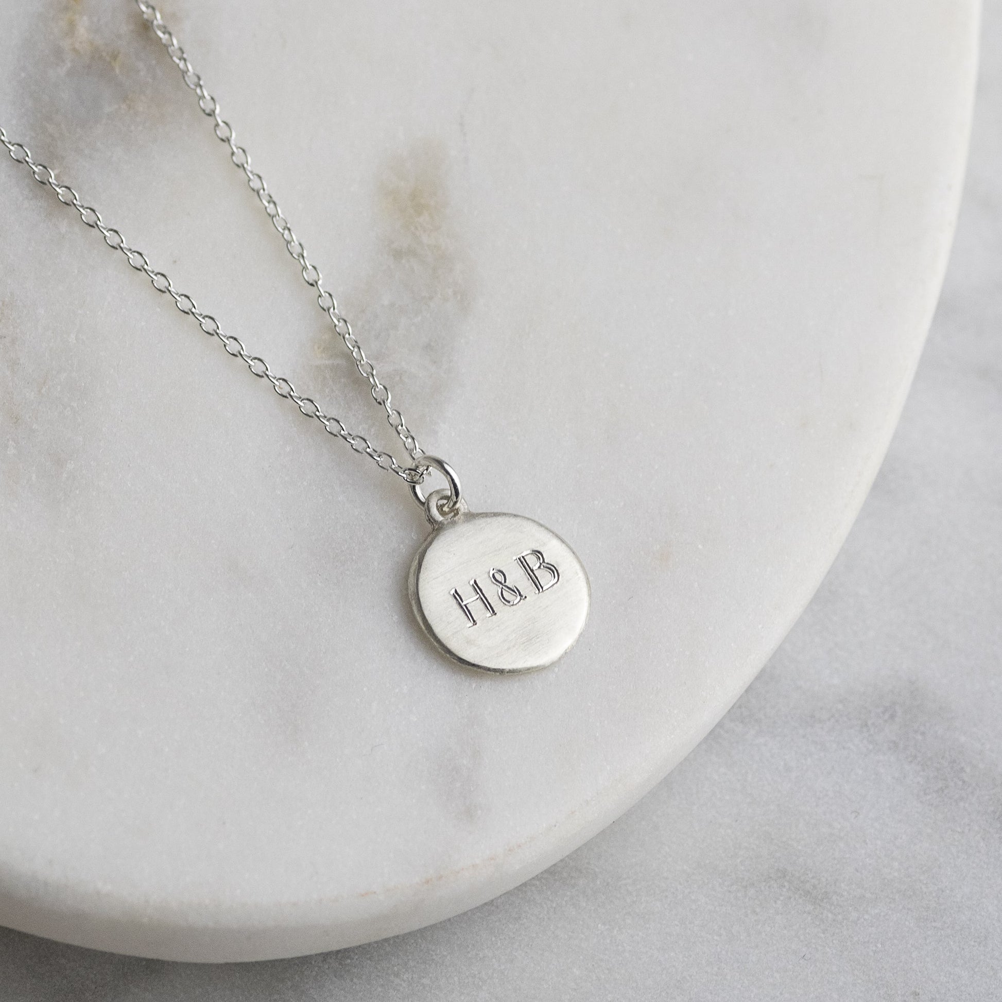 Personalised Engraved Silver Necklace for Valentine's Gift