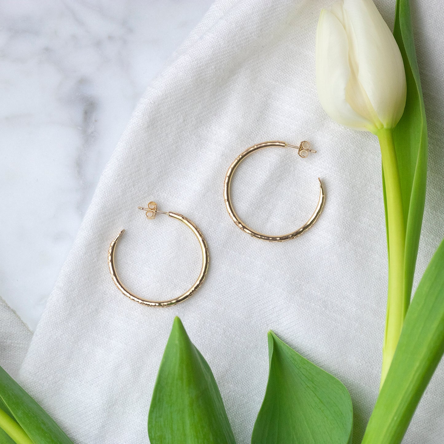 small gold hoops - Honey Willow