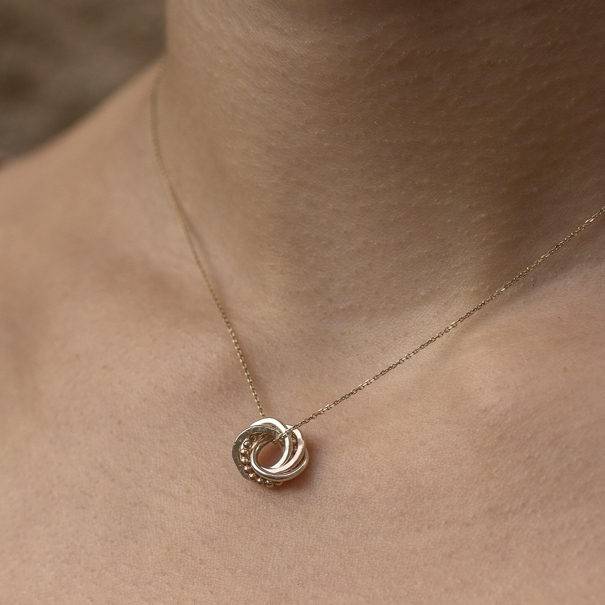 Rose gold deals love knot necklace