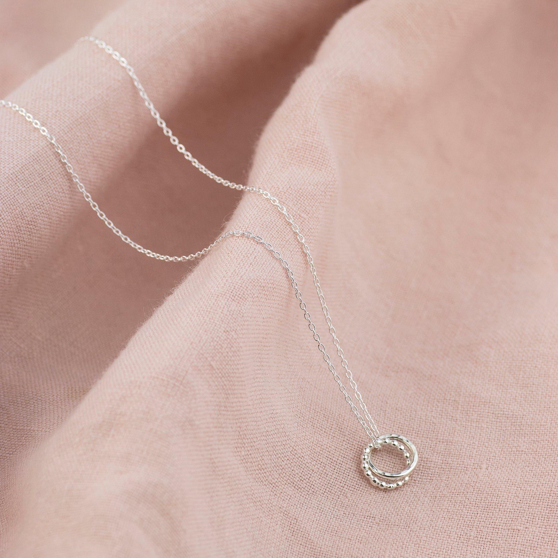 Bride & Bridesmaid Love Knot Necklace - Linked for a Lifetime - Silver