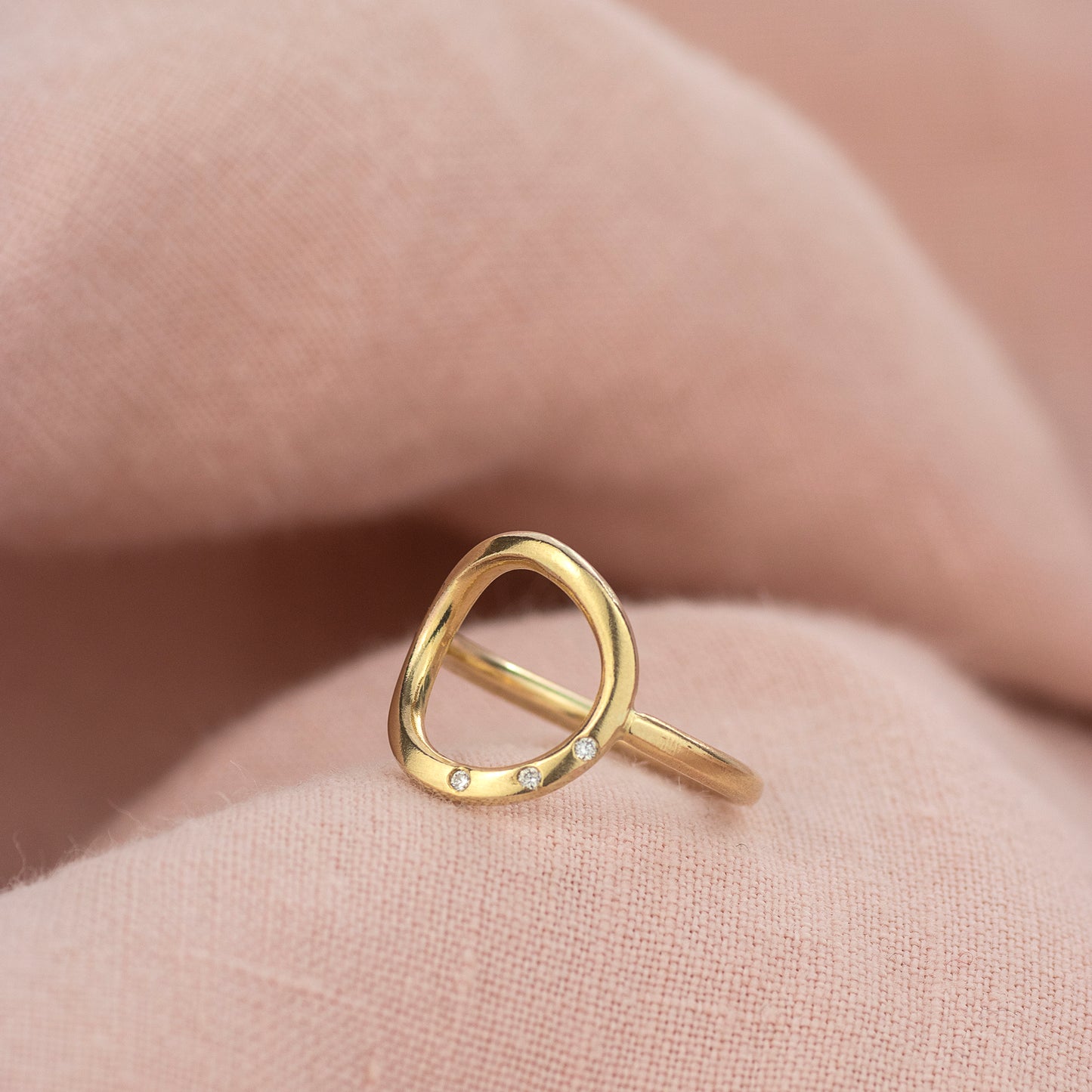 9kt Gold Family Diamond Infinity Ring - Diamonds for Loved Ones